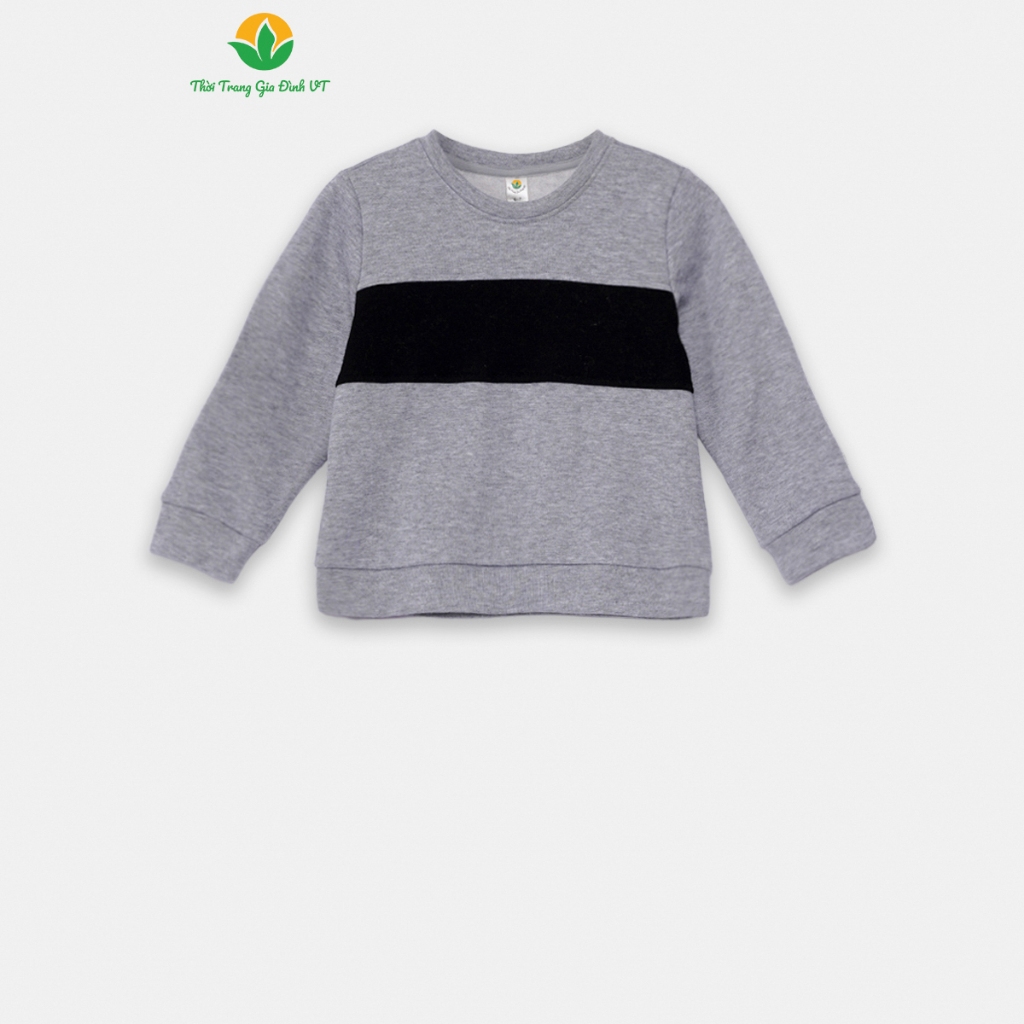 Bộ nỉ bé trai thu đông thời trang Việt Thắng, quần dài, áo dài tay phối màu - B70.2304