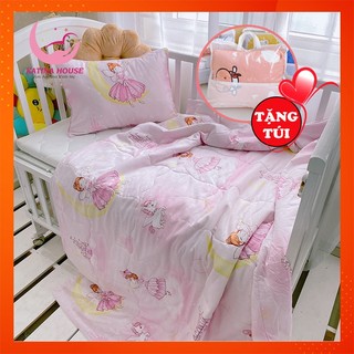 Bộ chăn gối cho bé 5-10 tuổi, vải tencel siêu mềm mát, mịn êm