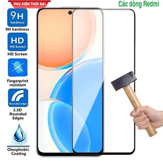 Cường lực Redmi Note 7 / Note 8 / Note 8 Pro / Note 9 / Note 11 / 11s / Note 11 Pro Full màn full keo viền mỏng