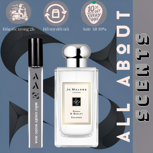Nước Hoa Jo Malone Poppy & Barley Cologne - 10ml