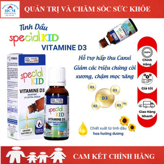 Vitamin d3 drop cho bé trẻ sơ sinh Special Kid VITAMIN D3 chai 20ml vị hoa hướng dương nhập khẩu Pháp HCM PHARMA SPC19