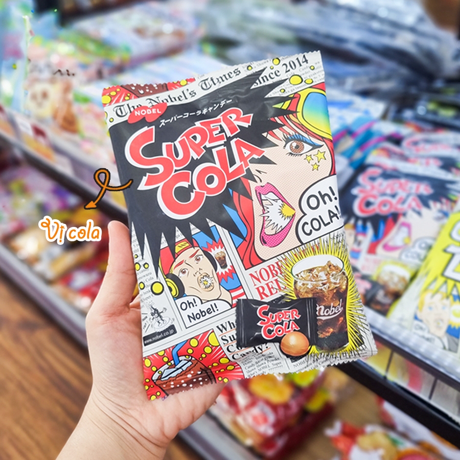 Kẹo siêu chua Nobel Super Lemon, Soda, Cola nội địa Nhật Bản