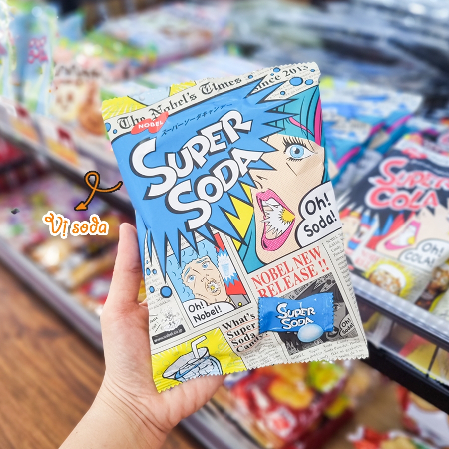 Kẹo siêu chua Nobel Super Lemon, Soda, Cola nội địa Nhật Bản