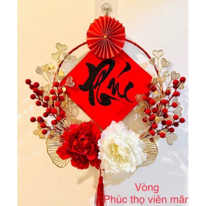 Vòng đào đông, vòng nguyệt quế vòng treo trang trí tết cổ truyền