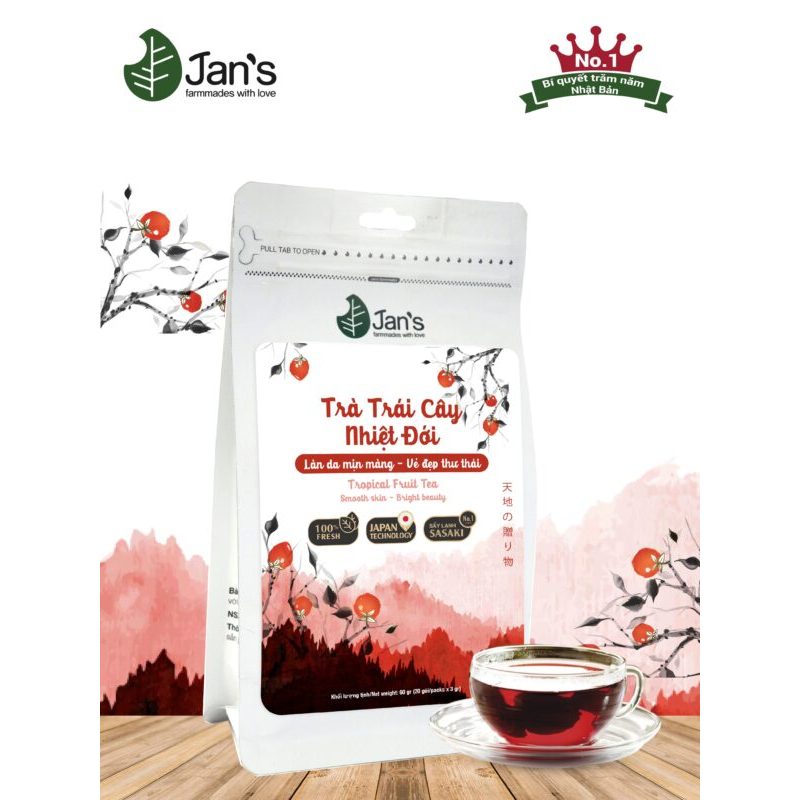Trà trái cây nhiệt đới Jan's Farmmades sấy lạnh thanh nhiệt