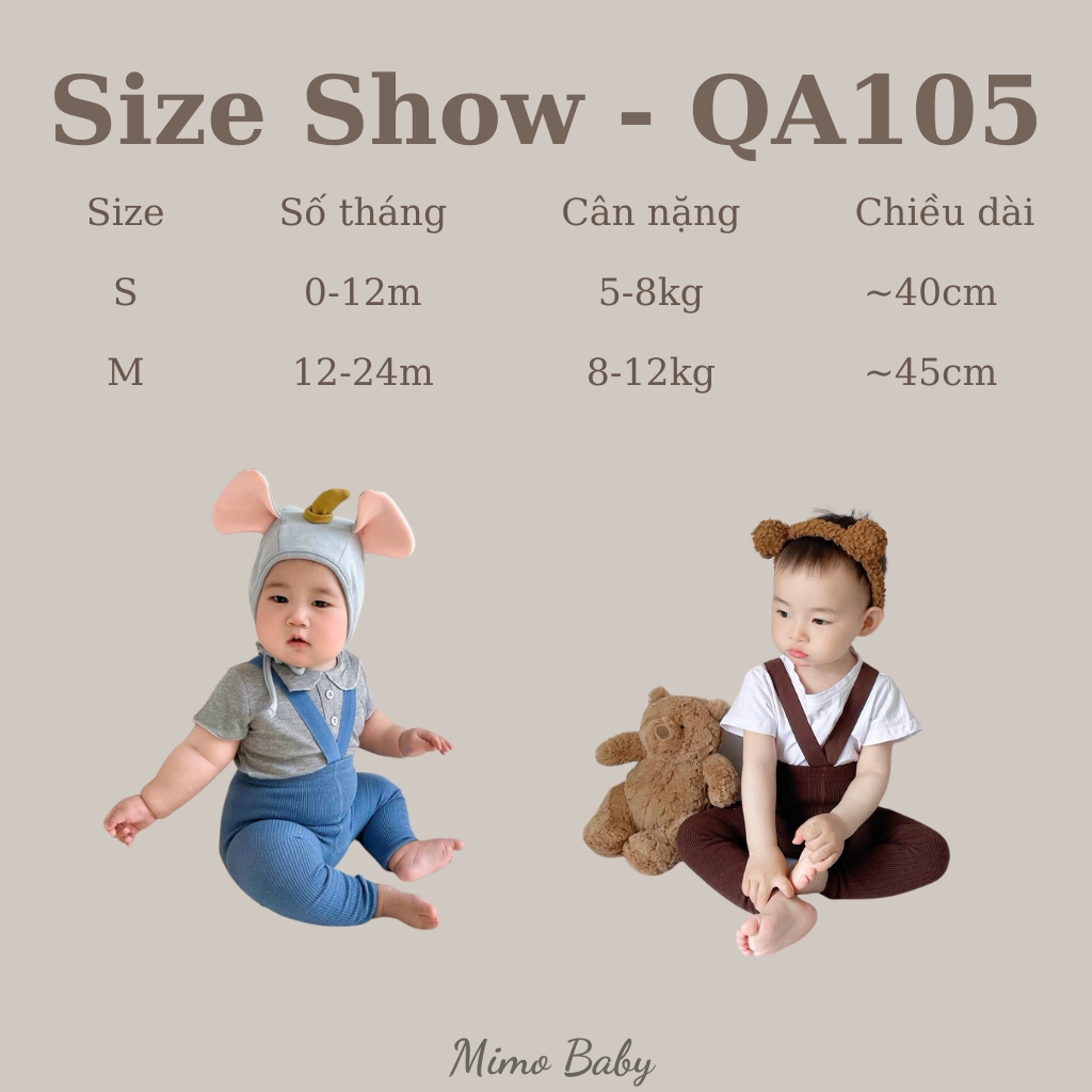 Quần tất yếm dệt kim phiên bản không bàn style Hàn Quốc cho bé QA105 Mimo Baby