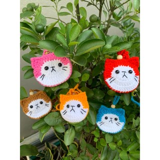 Túi tỏi, túi đựng tỏi mèo con handmade len cho bé tránh vía