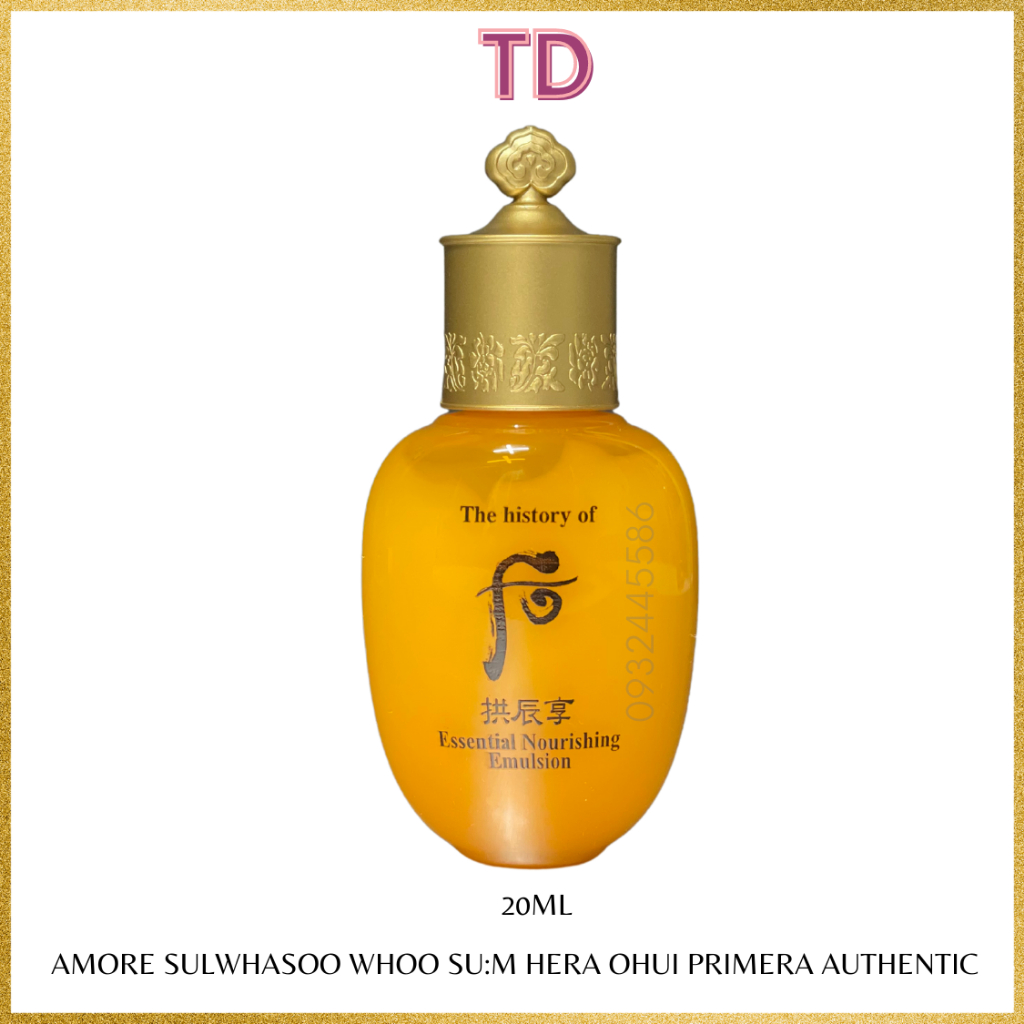 Date 2026 Chai Sữa dưỡng Whoo vàng Essential Nourishing Emulsion 20ml