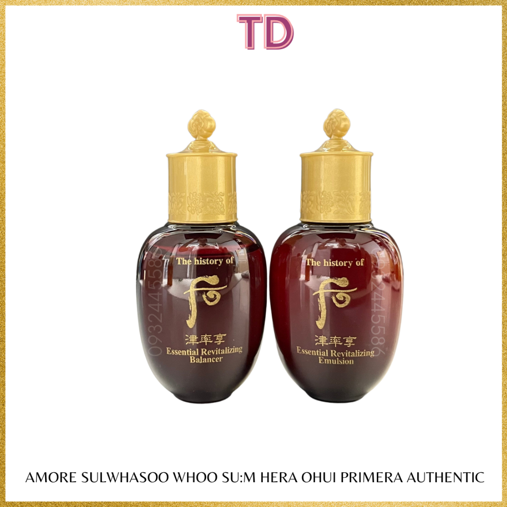 20ml nước hoa và sữa dưỡng Whoo đỏ tân dich Whoo Essential Revitalizing Balancer Emulsion 20ml date 2025->2026
