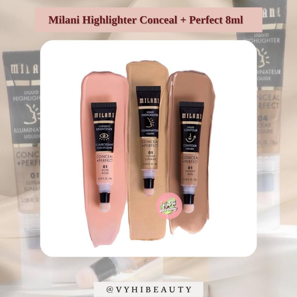 Bắt sáng Milani Conceal + Perfect dạng kem 8ml - 01 Lunar Lunaire