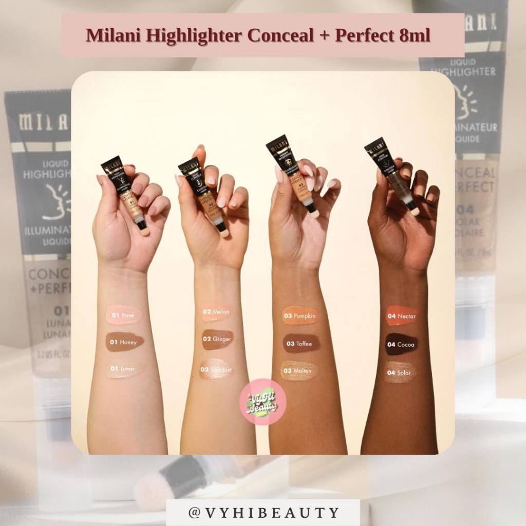 Bắt sáng Milani Conceal + Perfect dạng kem 8ml - 01 Lunar Lunaire