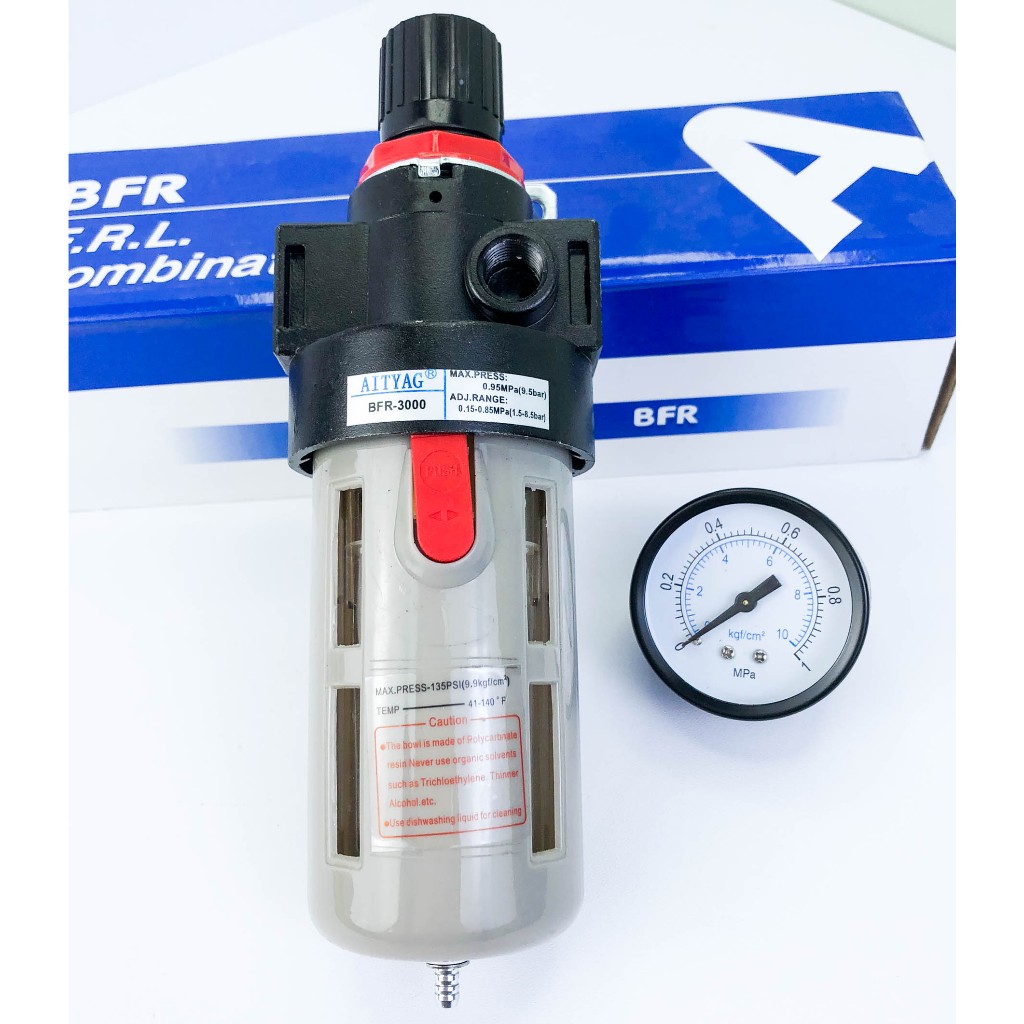 Bộ lọc khí nén BFR3000 – Bộ lọc khí nén có van điều áp BFR – Bộ lọc đơn khí nén BFR – Lọc tách nước 