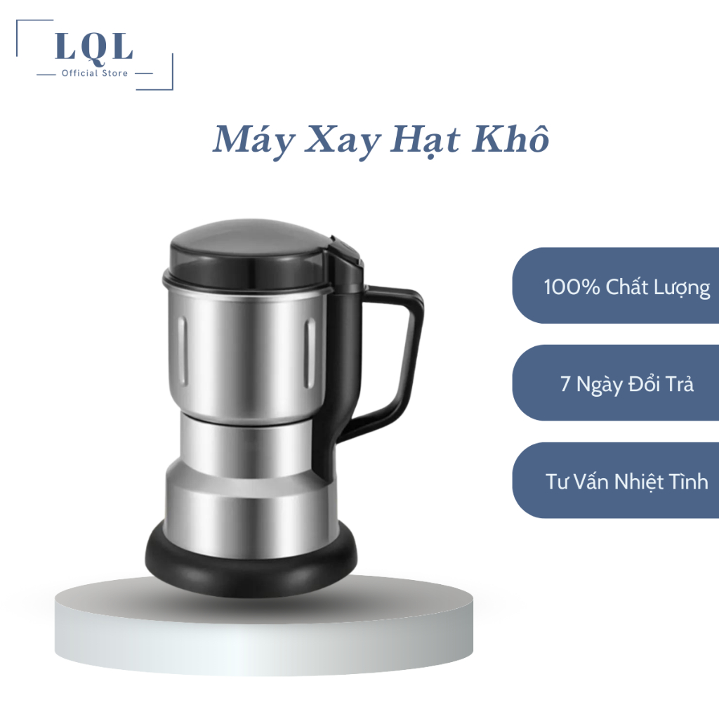 Máy Xay Hạt Khô Công Suất 300W Không Gỉ Tiện Lợi Xay Các Loại Hạt Và Gia Vị Khô LQL Store