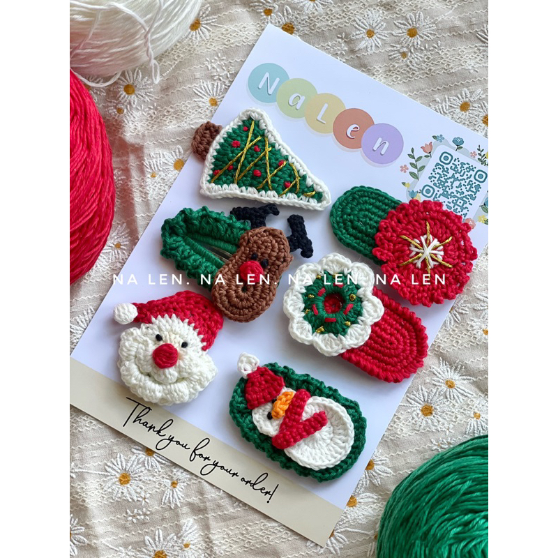 KẸP TÓC GIÁNG SINH handmade by Na Len dễ thương cho nữ