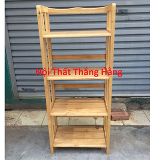 Giá/kệ sách 4 tầng gỗ cao su tự nhiên