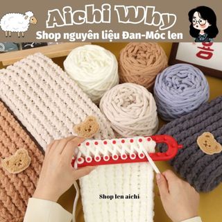 Set nguyên liệu đan khăn Bông sữa mềm mại