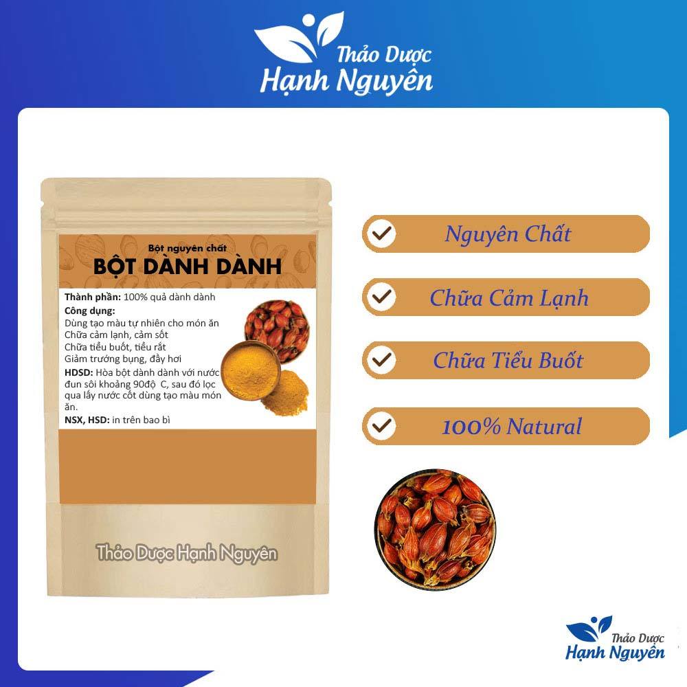 Bột dành dành nguyên chất 500g (Bột tạo màu tự nhiên, hạt dành dành, chi tử) - Thảo Dược Hạnh Nguyên