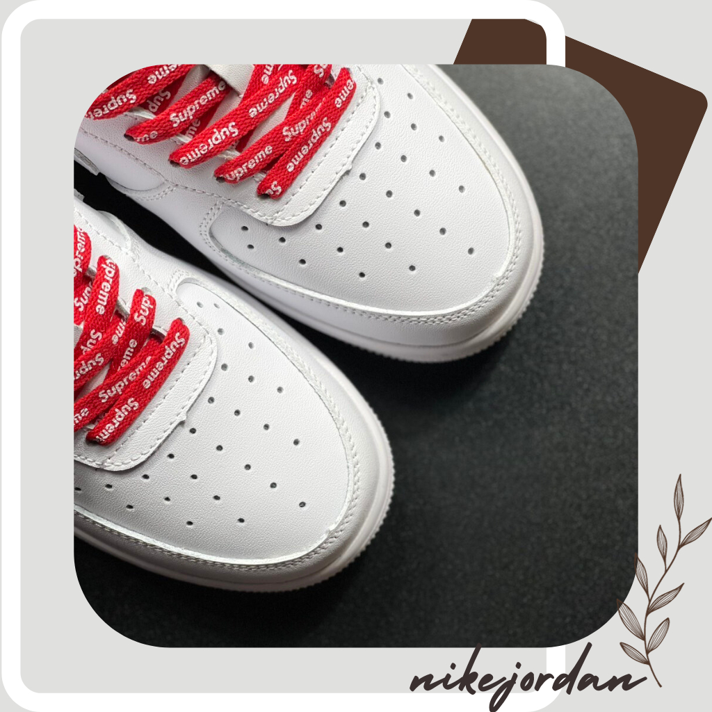 Giày Nike_Air Force 1 Trắng Supreme, Nike_Trắng Bản Chuẩn Full Box Bill