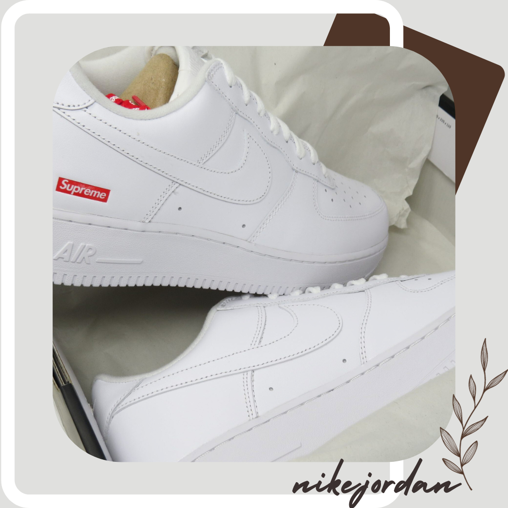 Giày Nike_Air Force 1 Trắng Supreme, Nike_Trắng Bản Chuẩn Full Box Bill