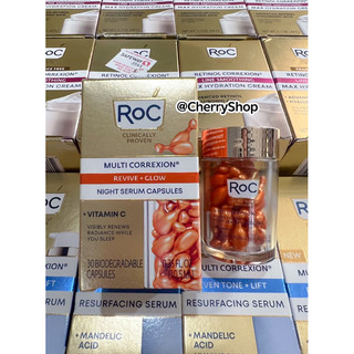 Tinh chất dạng viên làm sáng da RoC Multi Correxion Revive + Glow Night Serum Capsules + Vitamin C