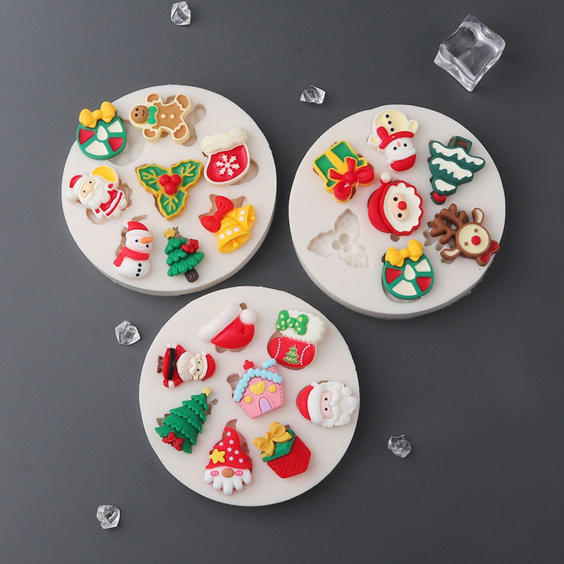 KHUÔN SILICON TẠO HÌNH CHỦ ĐỀ NOEL, GIÁNG SINH ,ÔNG GIÀ NOEL