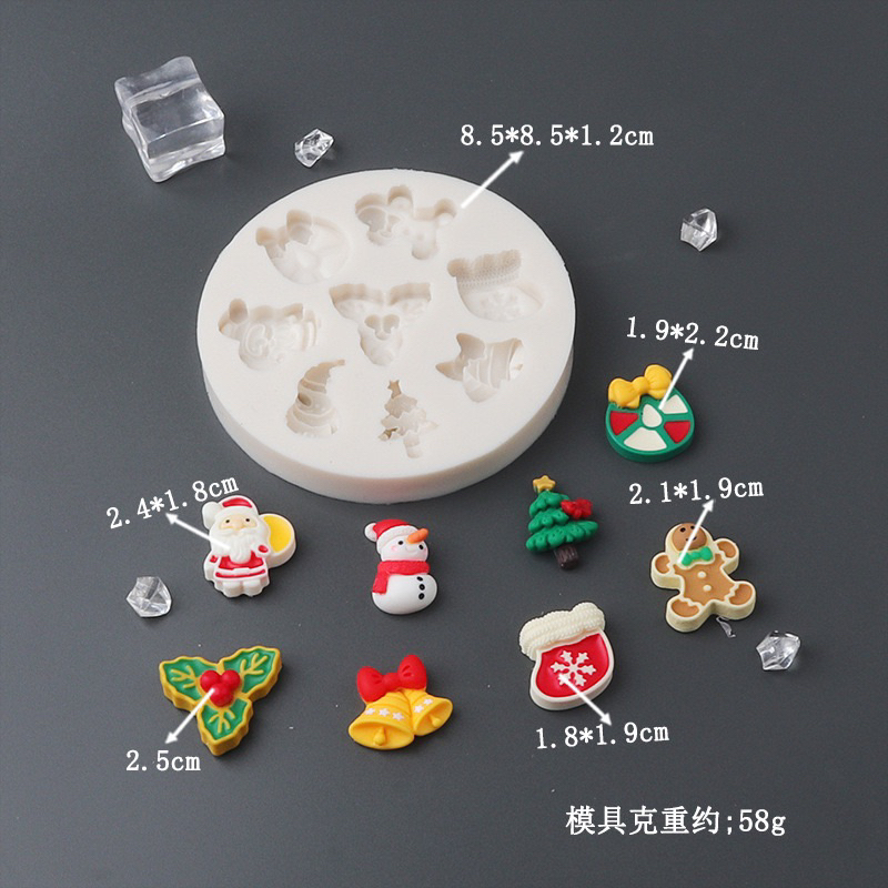 KHUÔN SILICON TẠO HÌNH CHỦ ĐỀ NOEL, GIÁNG SINH ,ÔNG GIÀ NOEL