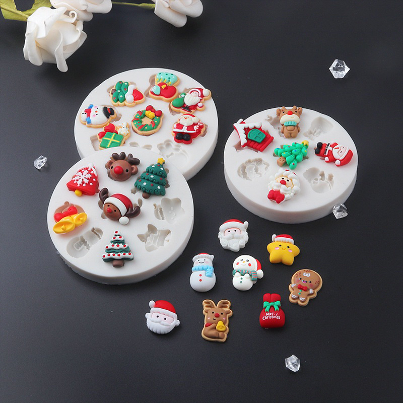 KHUÔN SILICON TẠO HÌNH CHỦ ĐỀ NOEL, GIÁNG SINH ,ÔNG GIÀ NOEL