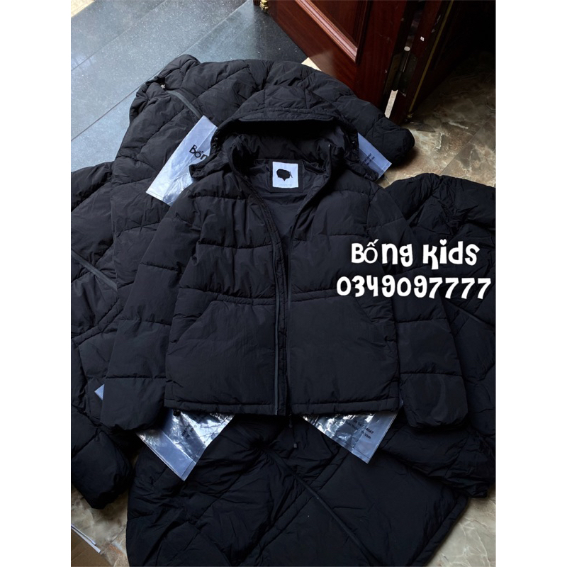 Áo Phao Nam Chần Bông Chống Nước Đen ZR