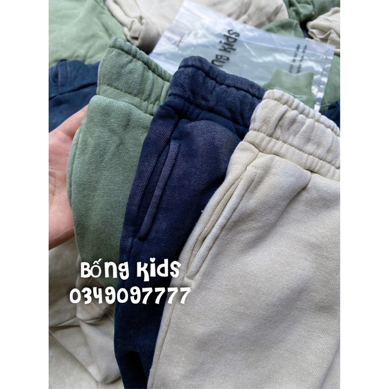 Bộ Nỉ Hoodie Bé Trai Basic Màu Loang Cotton On