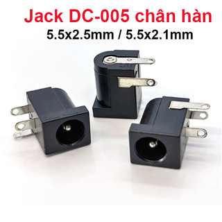 Jack nguồn, đầu cắm nguồn dc cái 5.52.5 - chân hàn