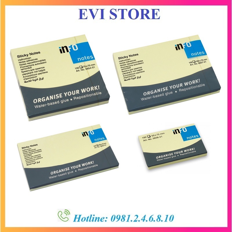 Giấy nhớ Đức cao cấp GLOBAL NOTES - Giấy note ghi chú INFO nhập khẩu từ Đức 5654 / 5655 / 5656 / 5657