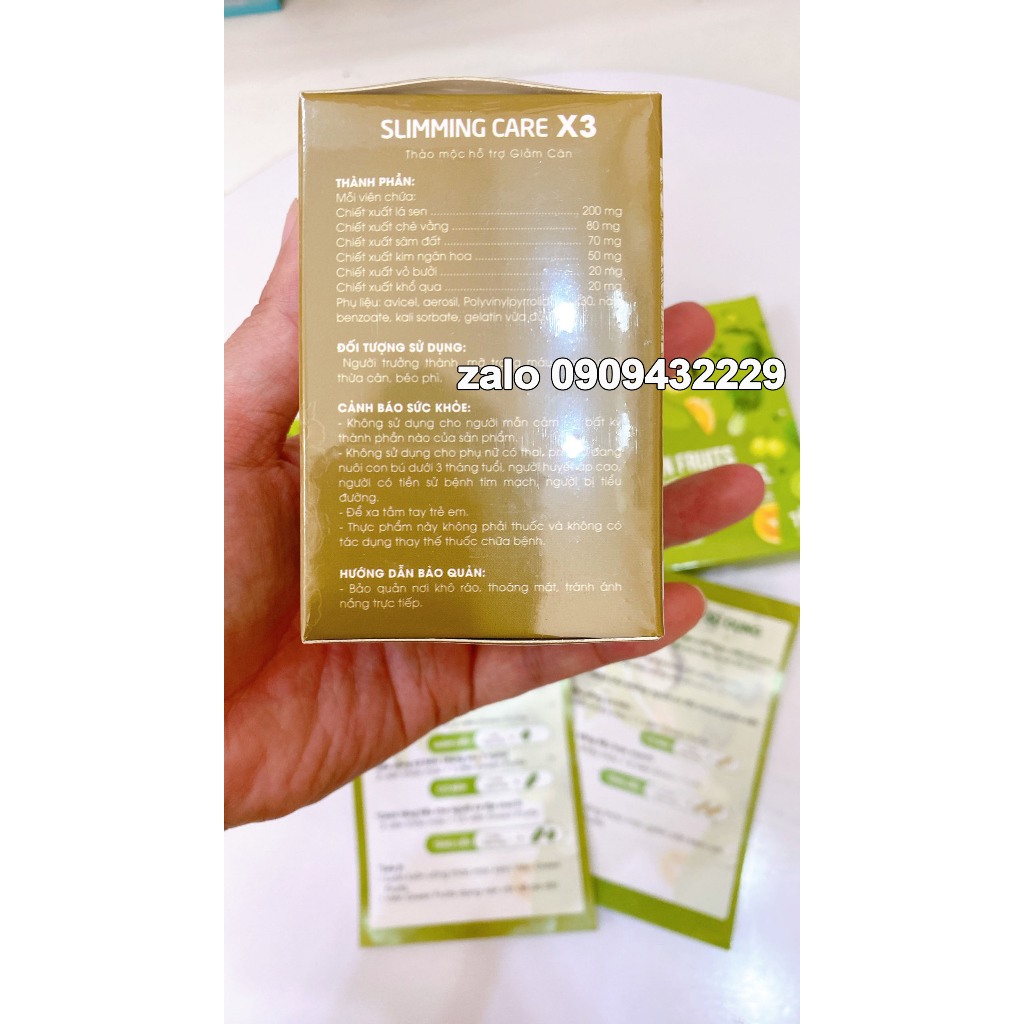 Viên Thảo Mộc Giảm Cân Slimming Care X3 Số 1 và Số 2 Tặng Thạch Cần Tây