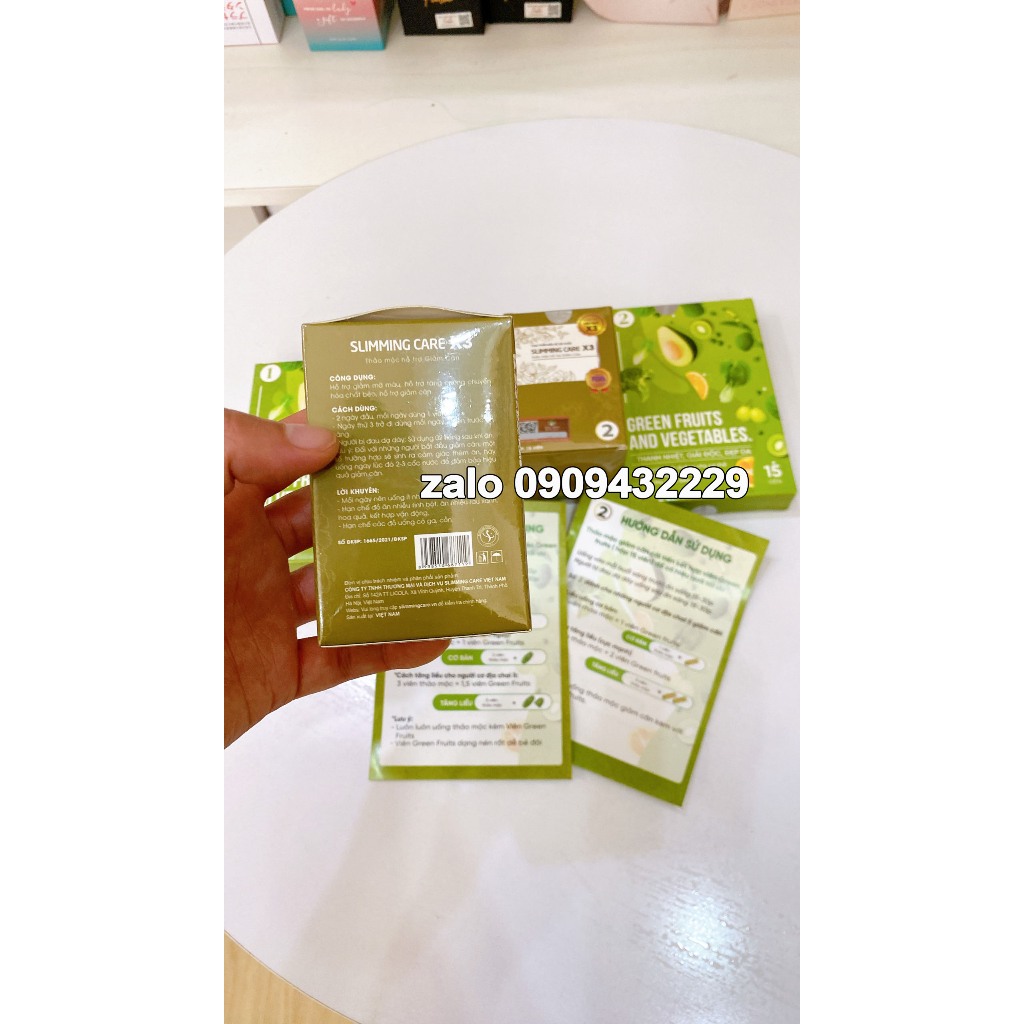 Viên Thảo Mộc Giảm Cân Slimming Care X3 Số 1 và Số 2 Tặng Thạch Cần Tây