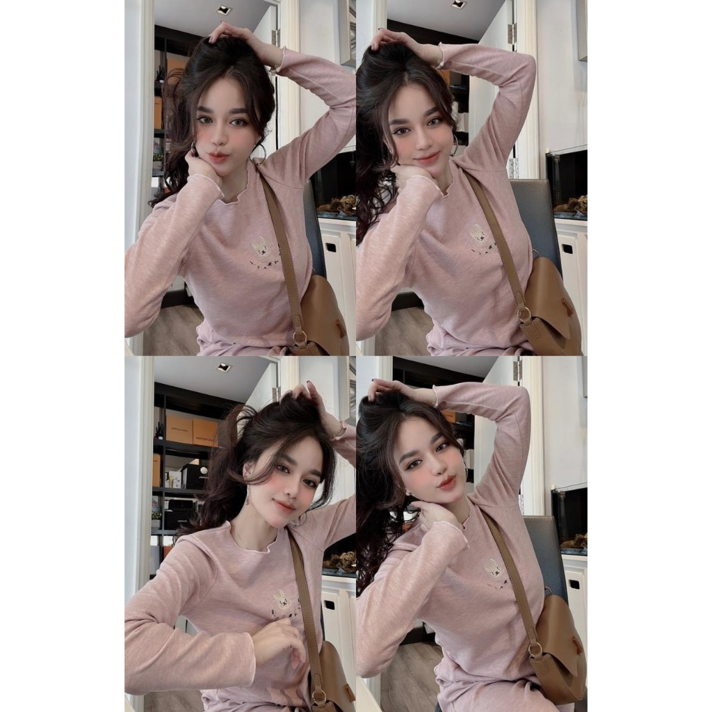 BỘ TĂM ZIP HỒNG THÊU THỎ