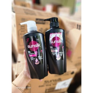 Combo cặp dầu gội, và xả sunsilk Thái Lan 380ml màu đen