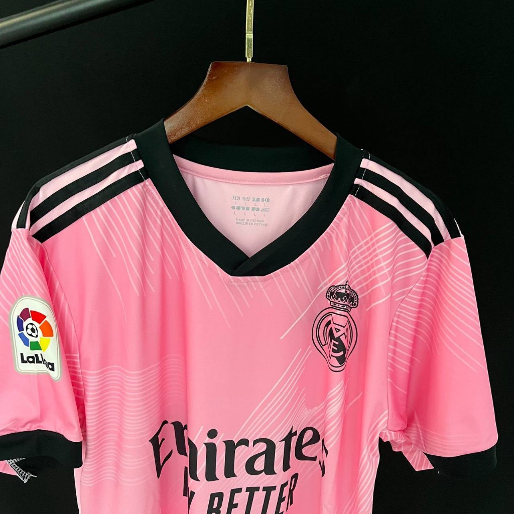 Bộ Quần Áo Bóng Đá Real Hồng Thun Thái