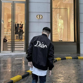 Áo khoác bomber Di.or 2 lớp chữ thêu cao cấp_Áo khoác bomber nam cao cấp