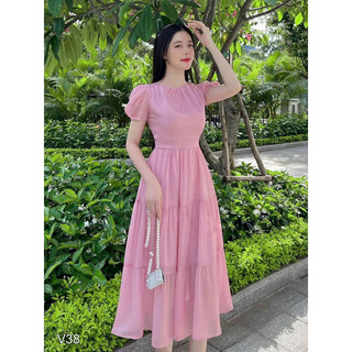 Đầm thiết kế vải tằm ánh kim mịn full 2 lớp đủ size mẫu mới hotrend 2023