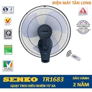 ⚡CHÍNH HÃNG - CÓ GIAO HỎA TỐC⚡Quạt treo tường điều khiển từ xa remote SENKO TR1683
