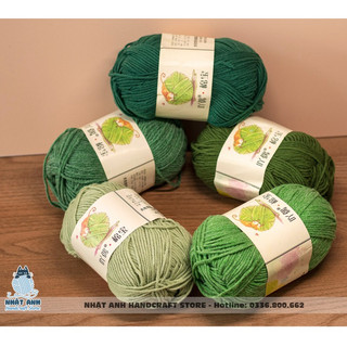 Combo 5 cuộn len milk cotton mianbao