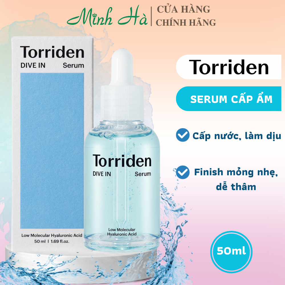 Serum Torriden Dive In 50ml chứa HA B5 cấp nước, mỏng nhẹ