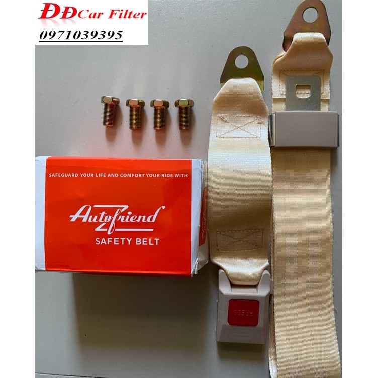 Dây Đai An Toàn Ô Tô 2 Tiếp Điểm Điều Chỉnh Độ Dài Cho Xe Hơi - Kích thước: Dây ngắn 31cm, dây dài 70cm