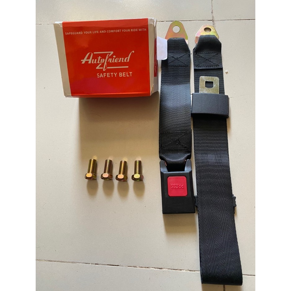 Dây Đai An Toàn Ô Tô 2 Tiếp Điểm Điều Chỉnh Độ Dài Cho Xe Hơi - Kích thước: Dây ngắn 31cm, dây dài 70cm