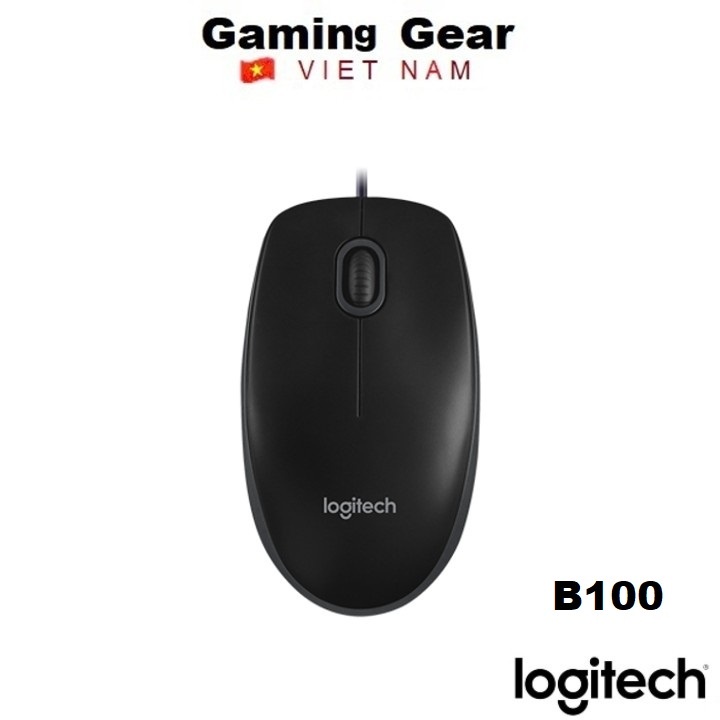 Chuột máy tính có dây Logitech B100- hàng chính hãng