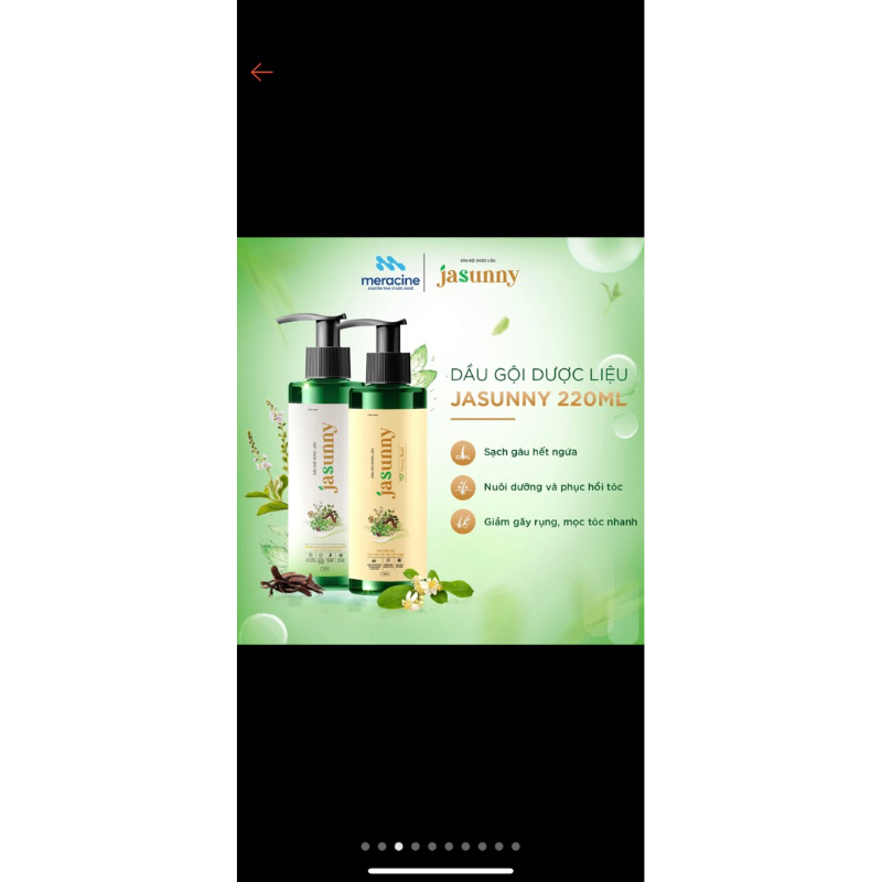 Dầu gội dược liệu JASUNNY -sạch gàu ,giảm gãy rụng tóc
