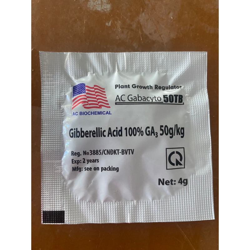 Phân Bón Lá GA3, Gibber 50TB- Gibberellic Acid viên 4g COMBO 10 Viên