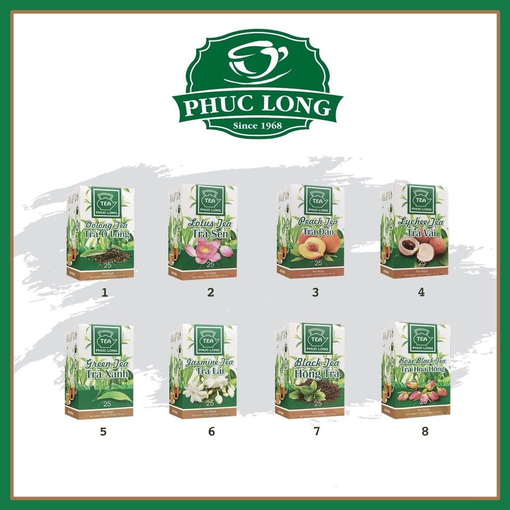 Trà túi lọc Phúc Long đủ loại 50g