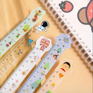 [XẢ KHO/ ĐỔ BUÔN]1 chiếc thước kẻ nhựa đầu thú cute, in hình cute, đồ dùng học tập học sinh