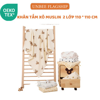 Khăn Tắm Xô Đa Năng Unbee Chất Xô Muslin Hàn 2 lớp ( 110x110cm ) PN010
