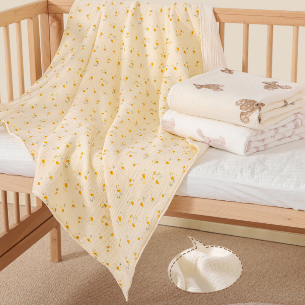 Khăn Tắm Xô Đa Năng Unbee Chất Xô Muslin Hàn 2 lớp  PN010